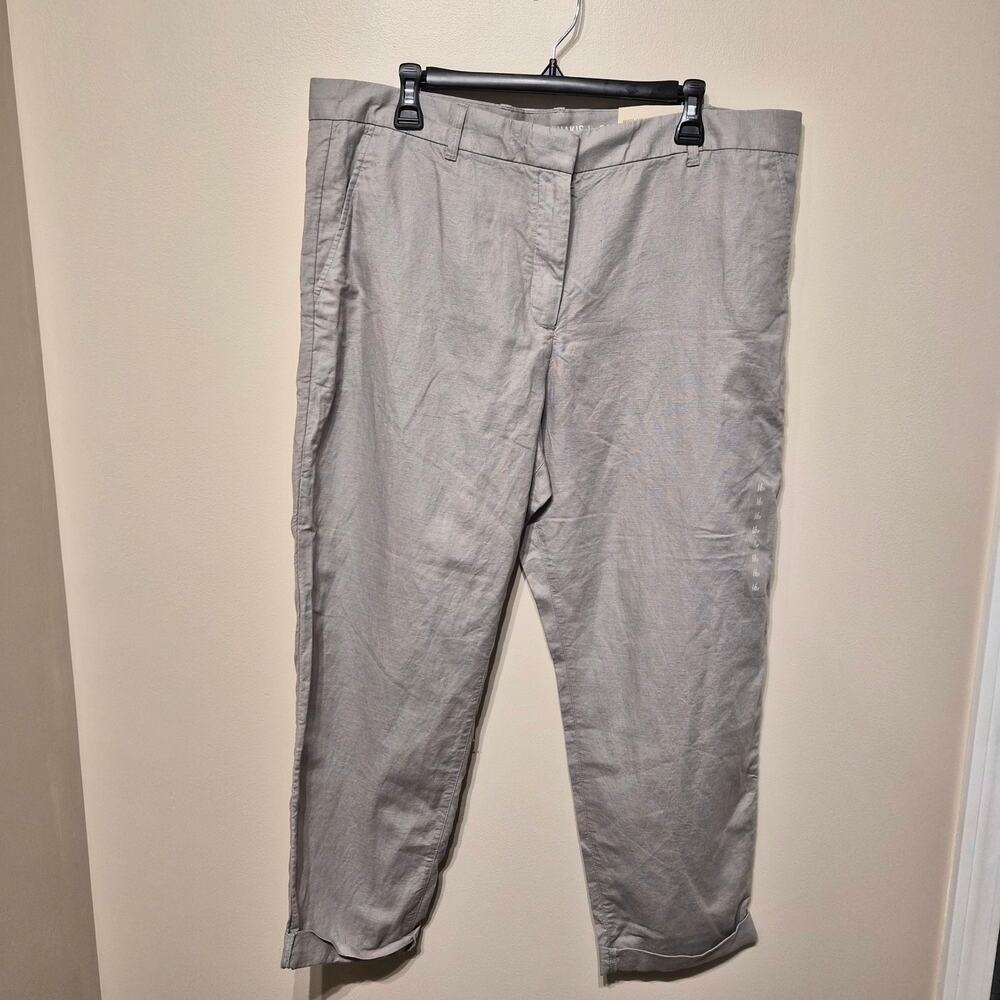Khakis by GAP NWT 16R Broken In Straight Gray Linen Blend Pants